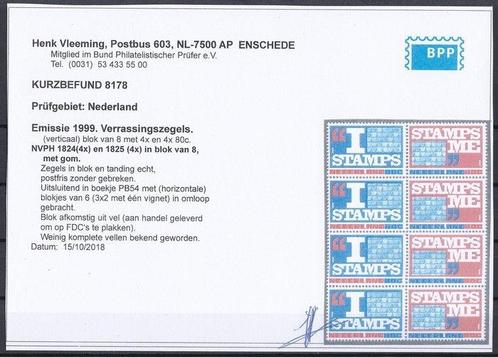 Nederland 1999 - Verrassingszegel verticale strip blauw 80,, Postzegels en Munten, Postzegels | Nederland