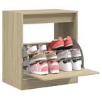 vidaXL Schoenenkast 60x42x69 cm bewerkt hout sonoma, Huis en Inrichting, Verzenden, Nieuw