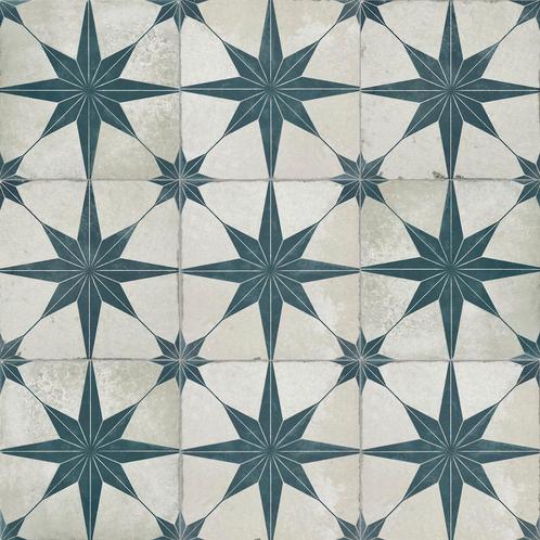 Vloertegel / wandtegel vintage mars ster blauw 20x20, Doe-het-zelf en Verbouw, Tegels, Vloertegels, Nieuw, 10 m² of meer, Keramiek