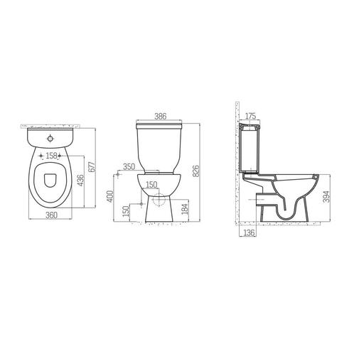 Toiletpot Staand Boss & Wessing Sedef Achter Aansluiting Wit, Doe-het-zelf en Verbouw, Sanitair, Ophalen of Verzenden