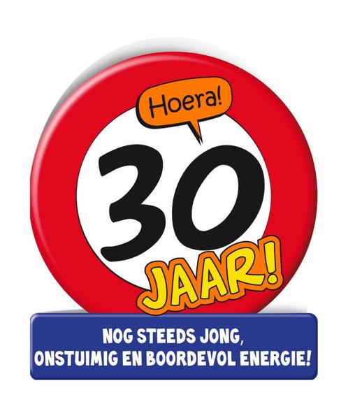 Verjaardagskaart 30 Jaar Verkeersbord 16,5cm, Hobby en Vrije tijd, Feestartikelen, Nieuw, Verzenden