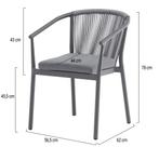 Set van 4 Apollo dining tuinstoel rope stapelbaar, Tuin en Terras, Tuinstoelen, Ophalen of Verzenden, Nieuw