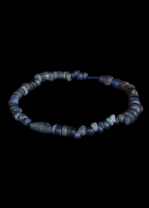 Oud-Romeins Dark Blue Glass Kralenarmband (Zonder, Antiek en Kunst, Antiek | Overige Antiek
