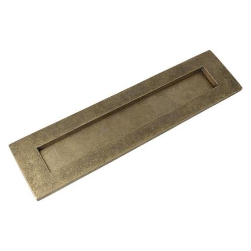 Brievenbus strak messing antiek 320x80mm, Doe-het-zelf en Verbouw, Hang- en Sluitwerk, Verzenden