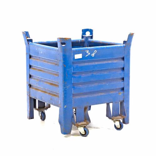 Stapelbak staal  L: 745, B: 745, H: 840 (mm) blauw, Zakelijke goederen, Kantoor en Winkelinrichting | Magazijn, Stelling en Opslag