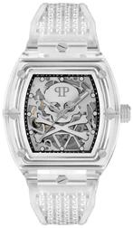 Philipp Plein PWPTA0524 The $keleton Crystal automatisch, Sieraden, Tassen en Uiterlijk, Horloges | Heren, Overige merken, Staal