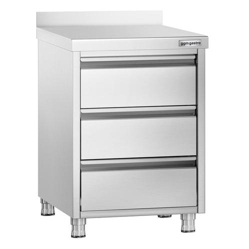 GGM Gastro | Ladekast PREMIUM met 3 laden & achterwand - |, Zakelijke goederen, Horeca | Keukenapparatuur, Nieuw in verpakking