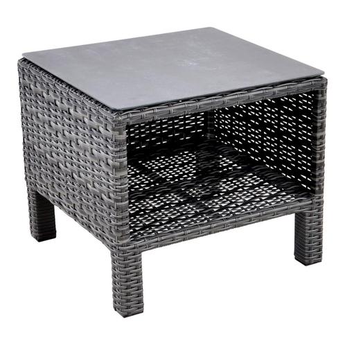 Bijzettafel Soho Forte open 50x50 cm - antraciet, Huis en Inrichting, Stoelen, Zwart, Nieuw, Ophalen of Verzenden