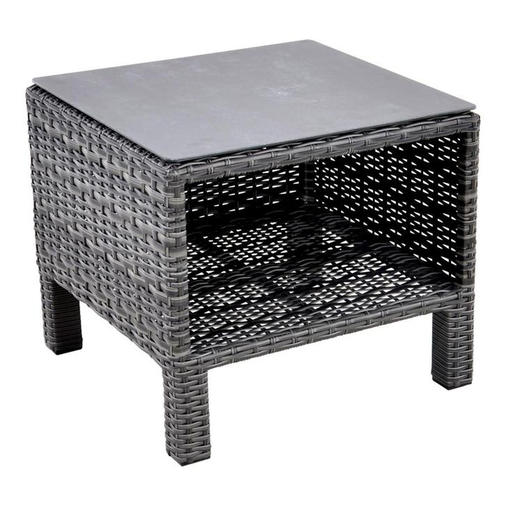 Bijzettafel Soho Forte open 50x50 cm - antraciet, Huis en Inrichting, Stoelen, Zwart, Nieuw, Ophalen of Verzenden