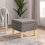 vidaXL Kruk met houten poten stof taupe, Huis en Inrichting, Stoelen, Verzenden, Nieuw