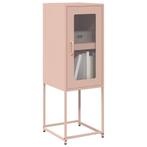 vidaXL Dressoir 36x39x107 cm koudgewalst staal roze, Verzenden, Nieuw, Metaal