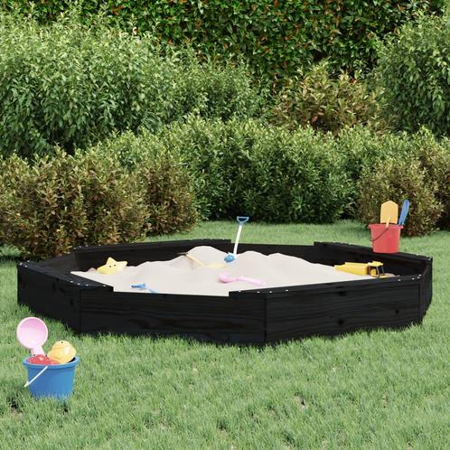 vidaXL Zandbak met bankjes achthoekig massief grenenhout, Kinderen en Baby's, Speelgoed | Buiten | Zandbakken, Nieuw, Verzenden