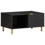 vidaXL Salontafel 80x50x40 cm bewerkt hout zwart, Huis en Inrichting, Verzenden, Nieuw, Overige houtsoorten, 50 tot 100 cm