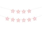 Roze Slinger Baby Shower Sterren 2,9m, Verzenden, Nieuw