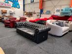 Chesterfield Maarssen Vintage Dark Leren 3 zits Chesterfield, Huis en Inrichting, Ophalen, Gebruikt, CHESTERFIELD, Driepersoons