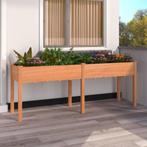 vidaXL Plantenbak met voering 203x53x76 cm massief vurenhout, 100 cm of meer, Verzenden, Nieuw, 60 cm of meer