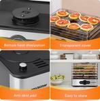 Voedseldroger - Droogautomaat - 30-70°C - RVS/Zwart - Aigost, Verzenden, Zo goed als nieuw