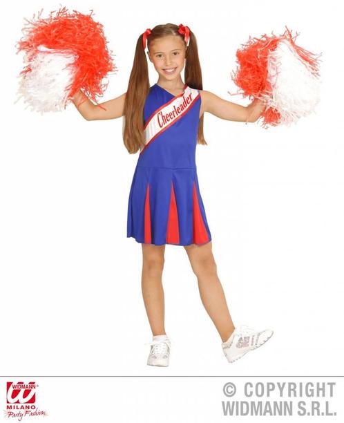 Cheerleader kind rood/blauw, Kleding | Dames, Carnavalskleding en Feestkleding, Nieuw, Ophalen of Verzenden