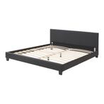 Houten bed Aron kunstleer met bedbodem 160x200 zwart, Huis en Inrichting, Slaapkamer | Bedden, Verzenden, Nieuw