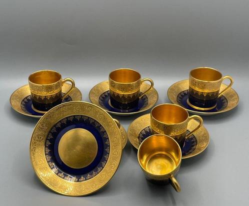 Manufacture Ribes à Limoges - Koffieservies voor 6 (15) -, Antiek en Kunst, Antiek | Meubels | Tafels