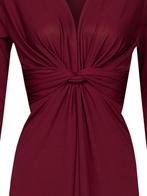 Jurk Elegant Midi Bordeaux S (36), Verzenden, Nieuw