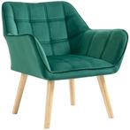 TRUUSK Enkele Relaxfauteuil In Fluweel Look Scandinavisch Ge, Huis en Inrichting, Stoelen, Verzenden, Nieuw