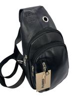 One Strap Crossbody leer zwart, Verzenden, Nieuw