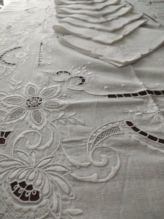 Tafelkleed (11) - 280 cm - 180 cm, Antiek en Kunst, Antiek | Kleden en Textiel