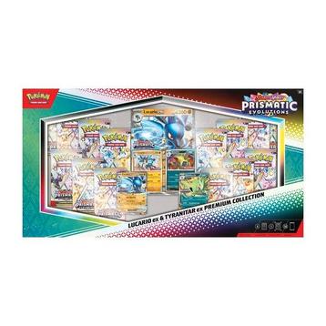 Poké6mon Prismatic Evolutions Lucario ex & Tyranitar ex Prem beschikbaar voor biedingen