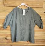 Linnen top met vlinder mouwen en ronde hals kleur MILITAIR, Kleding | Dames, Nieuw