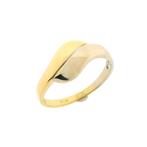 Bicolor gouden dames ring, Sieraden, Tassen en Uiterlijk, Ringen, Goud, Gebruikt, Verzenden, Overige kleuren