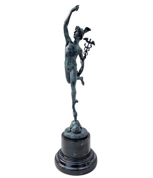 sculptuur, Mercury after Giambologna - 43 cm - Brons, Antiek en Kunst, Antiek | Keramiek en Aardewerk