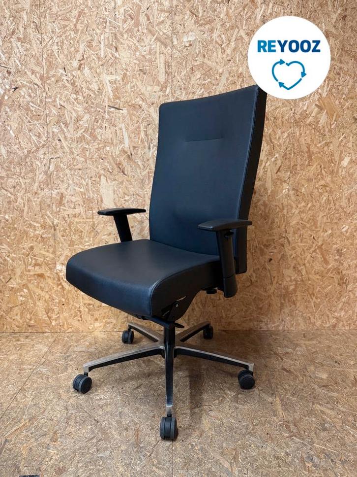 Bureaustoel Manager XL - zwart kunstleer - tweedehands, Zakelijke goederen, Kantoor en Winkelinrichting | Kantoormeubilair en Inrichting