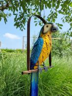 Papegaai op schommel - Beeldje - Parrot on Swing - Metaal, Antiek en Kunst