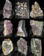 2.050 kg - Mineralen partij met amethist en kwarts met agaat, Verzamelen, Mineralen en Fossielen