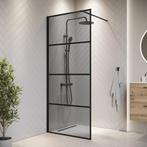 Douchewand Essos 50 x 200 cm Zwart – Inloopdouche 8 mm, Doe-het-zelf en Verbouw, Sanitair, Verzenden, Nieuw, Douche