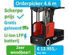 Orderverzameltruck, E-commerce, order pickhoogte 4.6 meter!, Tot 1000 kg, Orderpicker, Elektrisch, Verzenden