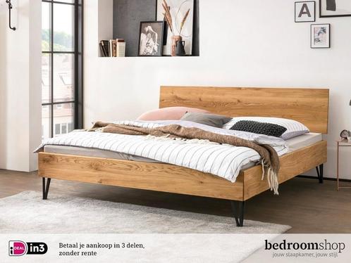 Tweepersoonsbed Cambridge - Eiken - 140 cm t/m 200 cm - SALE, Huis en Inrichting, Slaapkamer | Bedden, 140 cm, 200 cm, Bruin, Tweepersoons