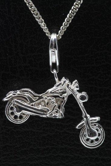 Zilveren Motor chopper hanger en/of bedel, Sieraden, Tassen en Uiterlijk, Bedels, Verzenden
