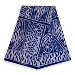 Afrikaanse print stof - Blauw Ndop Cameroon - 100% katoen -, Ophalen of Verzenden, Nieuw