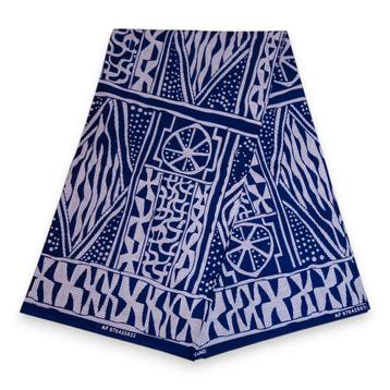 Afrikaanse print stof - Blauw Ndop Cameroon - 100% katoen - beschikbaar voor biedingen