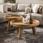 *WOONWINKEL* Salontafel Set Van 2 Tripod Mangohout, Huis en Inrichting, Tafels | Salontafels, Verzenden, Nieuw