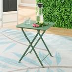 Tuintafel Vegårshei opvouwbaar 45x40x40 cm groen [en.casa], Tuin en Terras, Verzenden, Nieuw