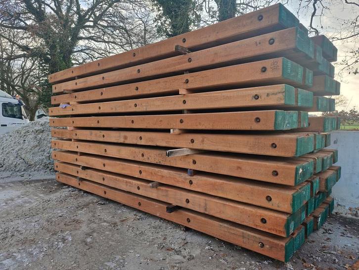 Schotten draglineschotten Crane mats  6 meter, Doe-het-zelf en Verbouw, Hout en Planken, 300 cm of meer, Balk, Nieuw, Overige houtsoorten