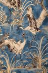 Exclusieve blauwe oosterse decoratiestof -600x140cm -