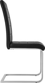2dekans | tectake® - set van 2 eetkamerstoelen Bettina zwart, Huis en Inrichting, Ophalen of Verzenden, Zo goed als nieuw, Zwart
