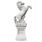 Paard - op sokkel - stenen dierenbeeld - 160 cm - klassiek, Tuin en Terras, Ophalen of Verzenden, Nieuw