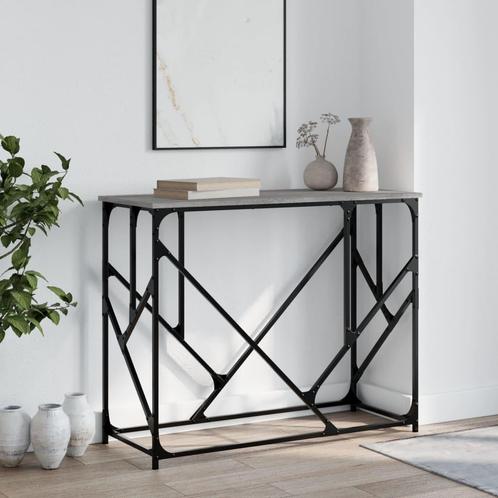 vidaXL Wandtafel 100x40x80 cm bewerkt hout grijs sonoma, Huis en Inrichting, Tafels | Bijzettafels, Nieuw, Verzenden