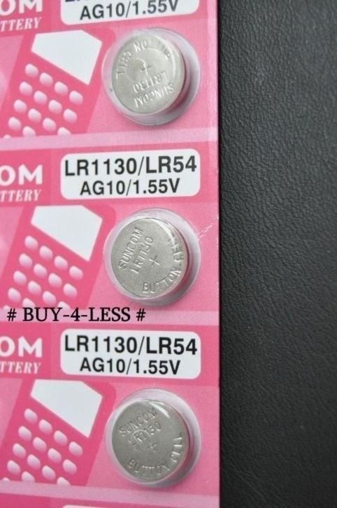 Knoopcel batterijen AG10 LR1130 389 SR1130 189 lr54 alkaline, Audio, Tv en Foto, Fotografie | Accu's en Batterijen, Nieuw, Verzenden