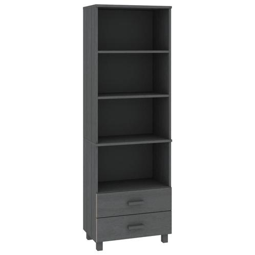 Hoge Kast HAMAR Donkergrijs - Retourdeal! 35% Korting, Huis en Inrichting, Kasten | Kledingkasten, 25 tot 50 cm, Nieuw, Grenenhout